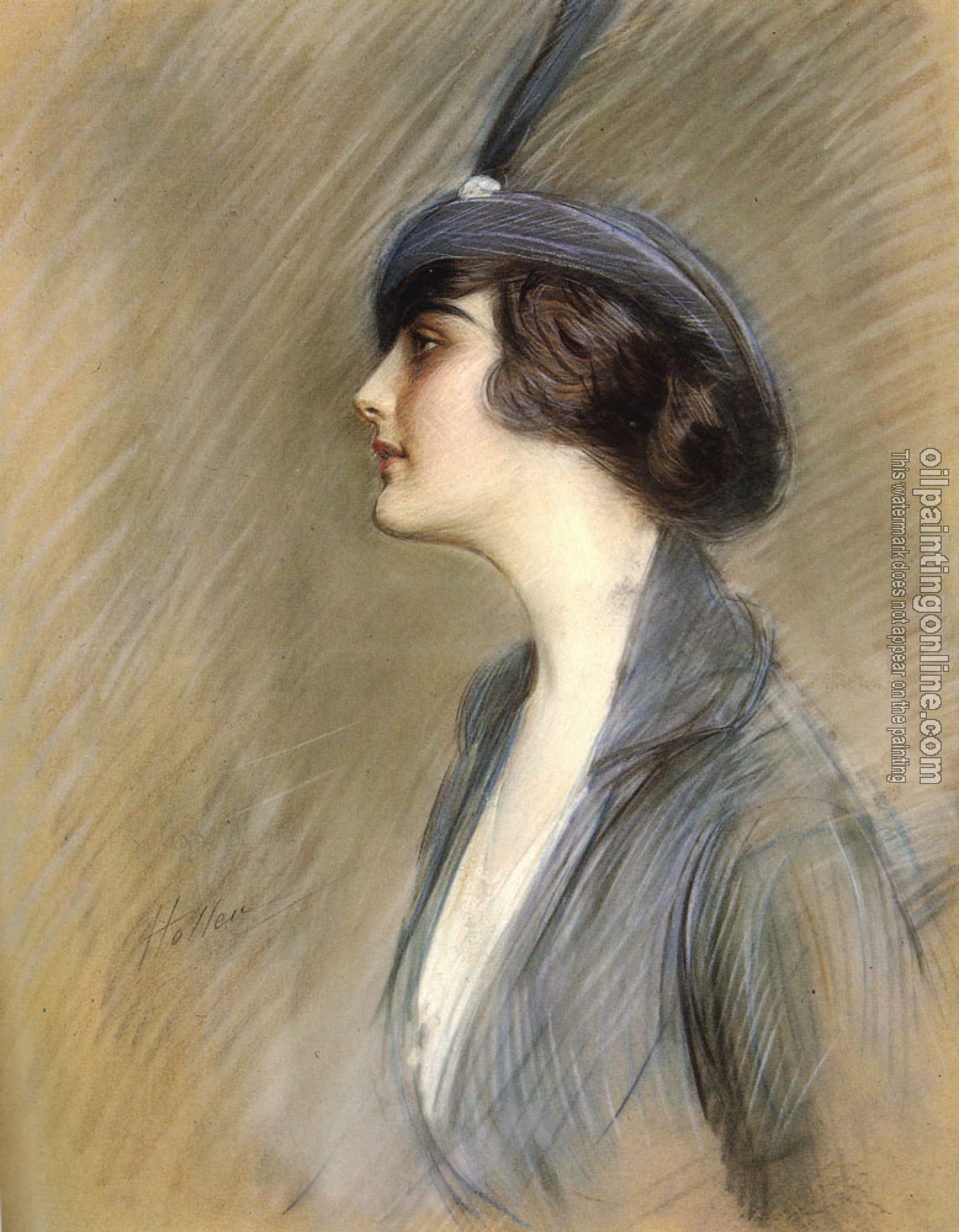 Paul Cesar Helleu - Portrait Of Clara Weil